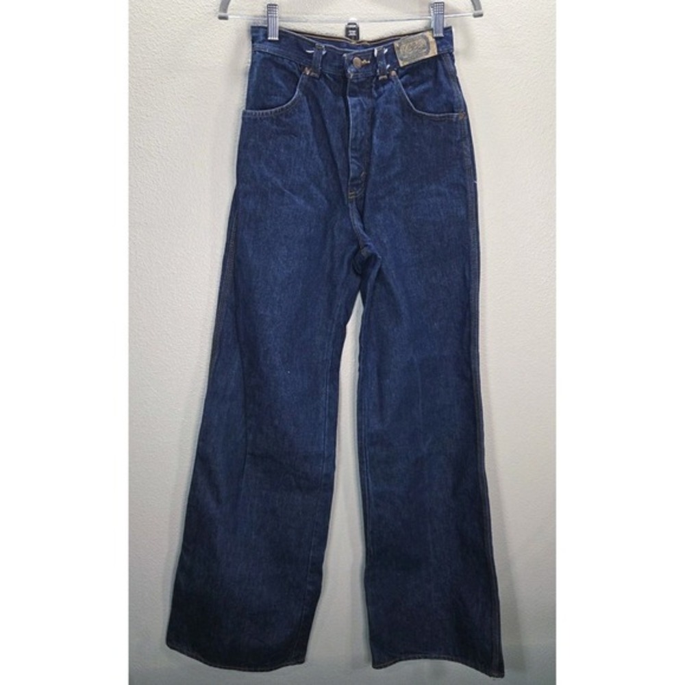 Vintage Pacific Blue Souvenirs Jeans High‎ Rise Wide Leg Dark Wash Size 9